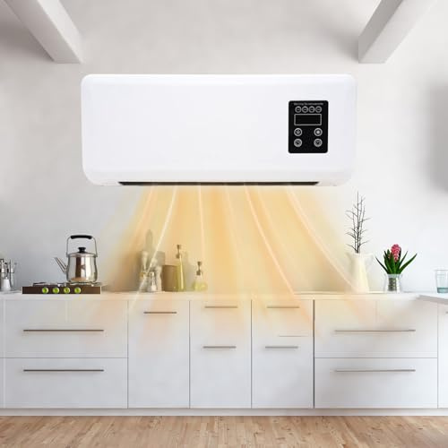 Ventilador de refrigeración de pared, aire acondicionado móvil sin evacuación con control remoto, aire acondicionado de pared reversible dividido, para cocina, dormitorio