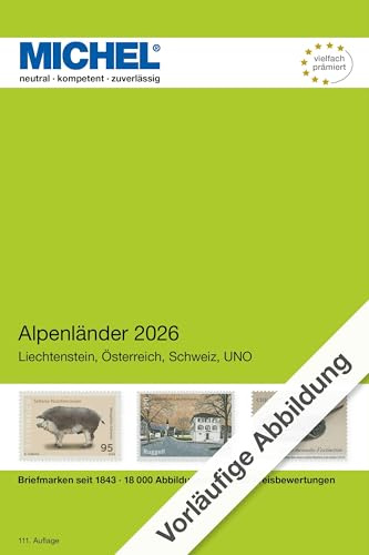 E1 Alpenländer 2026: Liechtenstein, Österreich, Schweiz, UNO Genf, UNO Wien (MICHEL-Europa: EK)
