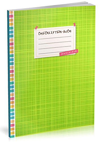 Checklisten-Buch: To Do Listen Planer | Ca. A5 Softcover | 70+ Seiten mit Titel, Datum & Register | Perfekt für Aufgaben zum Abhaken, Bucket Listen, Reiseplaner uvm. | Motiv „Grünes Muster“