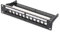 DIGITUS Patchpanel Modular - 12 puertos - Montaje en rack de 10 pulgadas 1U - Panel de distribución de módulos Keystone - Blindado - Negro