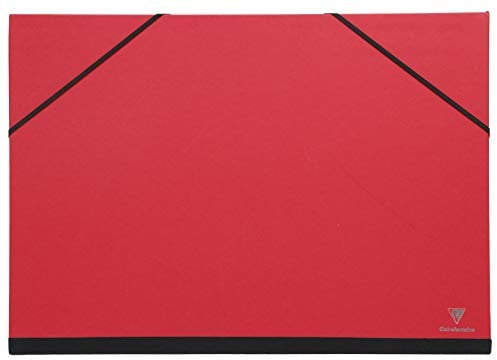 Clairefontaine 144405C Zeichenmappe Maya mit Gummizugverschluß, praktisch und robust, 52 x 72cm, 1 Stück, Rot