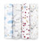 aden + anais Pucktücher, Baby-Decken aus 100% Baumwoll-Musselin für Neugeborene Mädchen & Jungen, Wickeltücher-Set für Säuglinge & Kleinkinder, 120x120cm, 4er-Pack, Harry Potter™ Iconic