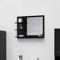 Susany Miroir de Salle de Bain avec étagère, Miroit avec Tablette, Montage Mural Noir 60x10,5x45 cm Aggloméré, B