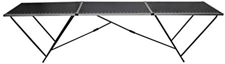 Susany 3-teilig Klapptisch Tapeziertisch Multifunktionstisch Mit Lineal-Markierung,Flohmarktisch Beistelltisch bis:30 kg,Campingtisch Arbeitstisch,MDF-Tischplatte+Aluminium+ Stahlrohr-Beine