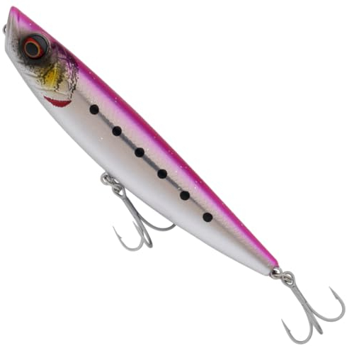 Savage Gear schwimmender Wobbler für Wolfsbarsche Pop Walker 2.0 7cm 7g, Farbe:Pink Sardine