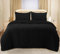 Utopia Bedding Seersucker Duvet Cover Set - Duvet Cover Double with Pillowcases - Soft Microfibre Polyester Seersucker Bedding (Black)