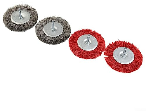 Fugen-Metallbürsten, 4 Stück Elektrische Fugenbürste EFB Modell 2022, Fugenreiniger gegen Unkraut Durchmesser 100mm