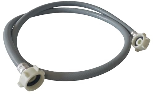 Washing Machine Dishwasher Water Inlet Cold Fill Hose Feed Pipe with 90 Degree Elbow, 5 Ft Connect Diameter Approx. 1 Thread Adapters -Grey