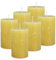 DecoLite: 6 x Stumpenkerzen 110/70 mm Safe Candle Selbstverlöschend. Brenndauer ca. 51 Stunden - 100% made in Germany von Wenzel Kerzen - RAL Zertifiziert (Mimose)