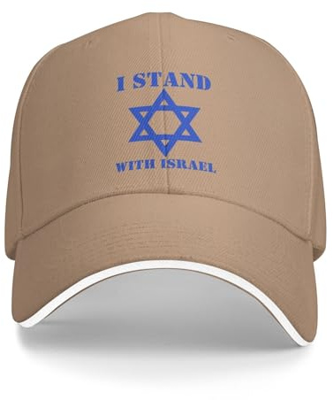 ATOurDealss I Stand with Israel Hat Pray for Israel Cap Israel Strong I Love Israel Free Israel Hat Baseball Cap Dad Trucker Hat Natural, natur, One size