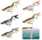 5 Piezas Señuelos Pesca, Lucio Crankbaits Cucharillas Pesca, Bass Trucha Señuelos de Pesca Swimbaits, Señuelos de Pesca Conjuntos de Pesca, Agua Dulce Agua Salada Accesorios de Pesca
