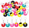JZK Lot de 30 porte-clés en forme de donut, cadeaux de fête sur le thème de la fête de mariage, cadeaux d'anniversaire pour enfants, cadeau de remerciement, porte-clés pour sac à dos