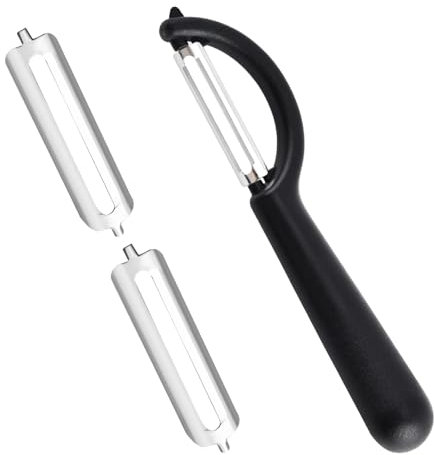 Sparschäler,Kartoffelschäler Ersatzteile,Schälmesser Küchenhelfer,Julienne Schäler,Peeler Microplane Universell,für Apfelschäler Spargelschäler Gemüseschäler,Ersatzklinge (Black)
