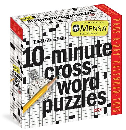Mensa 10-Minute Crossword Puzzles Page-A-Day Calendar 2023: For Crossword Puzzle Addicts and Word Nerds