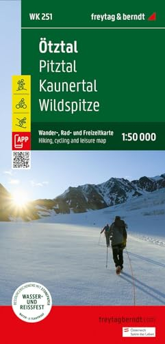 Ötztal, Wander-, Rad- und Freizeitkarte 1:50.000, freytag & berndt, WK 251: Pitztal - Kaunertal - Wildspitze, Mit APP, wasserfest und reißfest (freytag & berndt Wander-Rad-Freizeitkarten, Band 251)