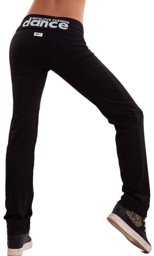 Toocool Pantalones de Chándal para Mujer, Pantalones Deportivos de Algodón para Mujer, Pantalones de Cintura Baja para Mujer, Pantalones de Deporte CH93 [L, Negro]