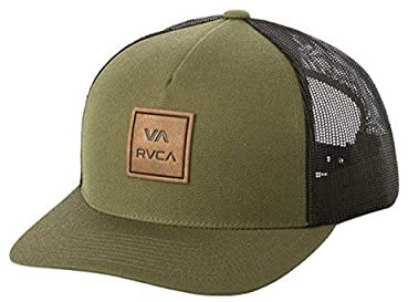 RVCA Herren Curved Bill Snapback Mesh Trucker Hat Baseballkappe, Oliv/Blatt für Mich (Leaf It to Me), Einheitsgröße