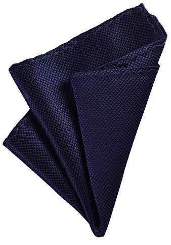 DonDon Herren Einstecktuch 21 x 21 cm formstabil und verstellbar für feierliche Anlässe dunkelblau