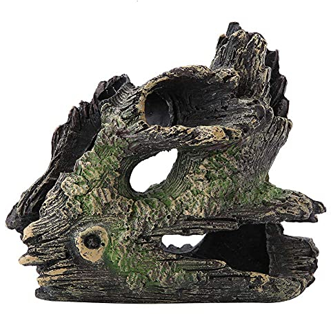 Garosa Aquarium Treibholz Kunstharz Baum Stamm Zucht Spiel Haus Baum Wurzeln Hohl Baum Loch für Aquarium Ornamente (ST-004C)