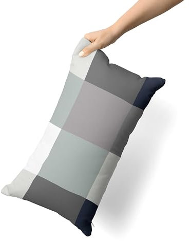 ETÉREA Kissenbezug 70x90cm - 100% Baumwolle - Pflegeleichter Kissenbezug Kariert natürlich weich - Kopfkissenbezug 70x90cm 100% Baumwolle - Kissenbezug mit Reißverschluss - Made in Green - Schwarz