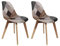 THE HOME DECO FACTORY Silla Patchwork MARRÓN-GRIS