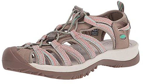 KEEN Whisper, Sandalias Mujer, Marrón Taupe Coral, 38 EU