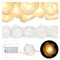 Relaxdays Rosen Lichterkette, 20er LED Lichterkette Batterie, Hochzeit, Verlobung & Valentinstag, warmweiß, Deko, weiß, 4 x 5 x 330 cm