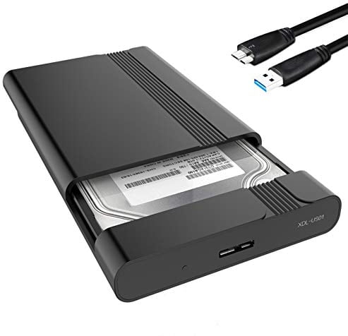 GeekerChip Boîtier Externe USB 3.0 pour Disque Dur Externe 2,5 HDD/SSD SATA I/II/III (7 mm à 9,5 mm), jusqu'à 5 Gbps, Prise en Charge UASP Gratuite
