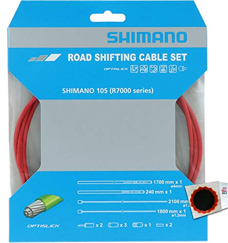 Shimano Schaltzug-Set 105 OPTISLICK Edelstahl OT-RS900 1Stk. OT-SP41 1700mm rot