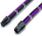 Shakmods 4 Pin ATX CPU Motherboard Sleeved Extension Cable 30cm + 2 Cable Combs (Purple & Black)