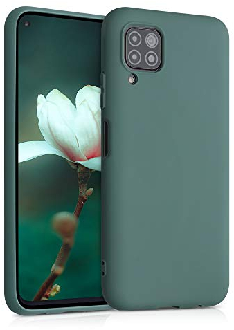 kwmobile Hülle kompatibel mit Huawei P40 Lite Hülle - weiches TPU Silikon Case - Cover geeignet für kabelloses Laden - Blaugrün