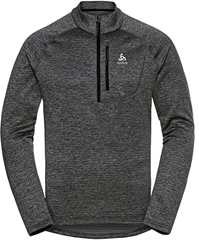 Odlo Herren Langarm Shirt mit halben Reißverschluss TENCIA, dark grey melange, XXL