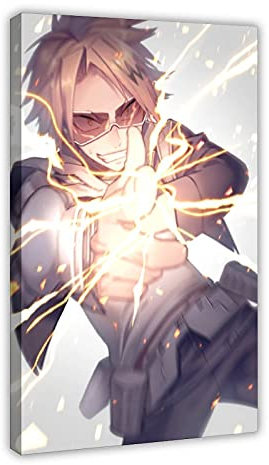 Anime My Hero Academia Denki Kaminari 7 Leinwand-Poster, Wandkunst, Dekordruck, Gemälde für Wohnzimmer, Schlafzimmer, Dekoration, Rahmen: 60 x 90 cm