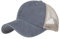CLAPE Sommer Cap Herren Damen Retro Trucker Baseball Cap Washed Cotton Basecap Snapback mit Mesh Classic Fitted Grey ZM02