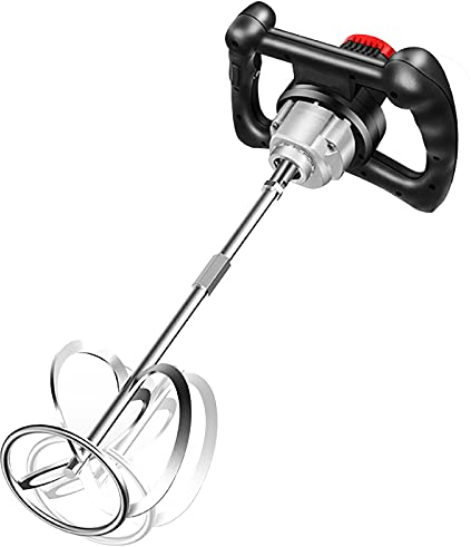 Mortar Mixer 3100W Steering Wheel Handle Paddle Mixer Electric Concrete Plaster Stirrer 6 Speed, Feed Plaster Paint Mortar Glue Adhesive Mixing tool