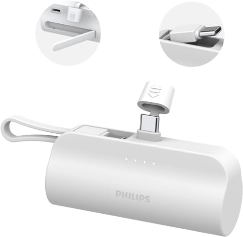 Philips Slim Powerbank 10000mAh mit LED + Micro-USB Kabel White