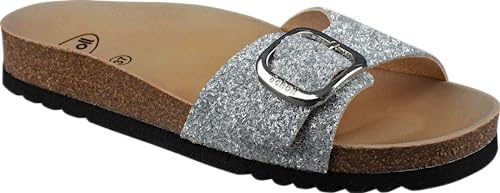 Scholl KATHLEEN Synthetic Glitter Silver