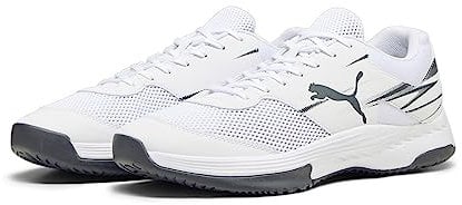 PUMA Unisex Varion Ii Indoor Court Shoe, White Shadow Gray, 40 EU