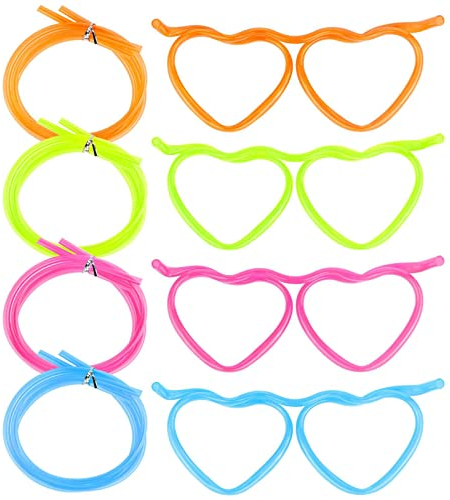Paille Lunettes Pailles pour les yeux Tubes Outils 12 pcs Réutilisables DIY Modélisation Lunettes Yeux Verres Paille
