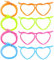 Paille Lunettes Pailles pour les yeux Tubes Outils 12 pcs Réutilisables DIY Modélisation Lunettes Yeux Verres Paille