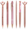 6 Stück Kugelschreiber Rosegold Set Für Frauen Pinke Rosegold Glitzer Schön Aus Metall Bürobedarf Zum Schreiben Für Büro Zuhause (Rosa)