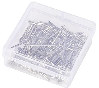 COHEALI 50piezas Aguja De Acero Inoxidable De Juego para Hacer Pelucas con Caja De Plástico para Coser Bloquear y Tejer Pelucas