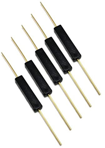 10 Stück Kunststoffgekapselter Reed-Schalter, magnetischer Sensor, Induktionsschalter, Reed-Kontakt, normalerweise geschlossen, magnetischer Induktionsschalter