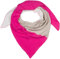 styleBREAKER Damen Musselin Dreieckstuch 3-farbig | Pastell Schal aus Baumwolle für Frühling & Sommer | Leichtes Dreieckstuch aus Musselin Stoff | Made in Italy, Farbe:Weiß-Pink-Hellgrau
