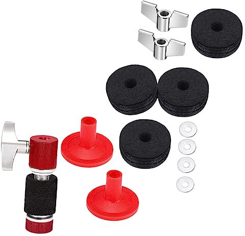 SUPVOX 1set Accessori Per Batteria Di Feltro e Metallo Con Cuscinetti Antiscivolo Per Kit Batteria Design Pratico e Stile Accattivante