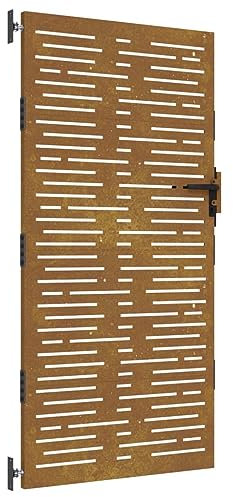 vidaXL Puerta de jardín acero corten diseño cuadrado 85x200 cm