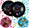 2 pièces XXL Ballon révélateur de genre 90 cm | Ballon Garçon ou Fille 36 pouces avec remplissage de confettis bleu rose | Annoncer le sexe du bébé | Fête de révélation du genre | Décoration Fête Bébé