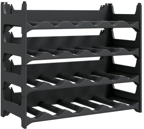 vidaXL Casier à vin pour 24 Bouteilles PP empilable, étagère à vin, Porte-Bouteille de vin, casier à Alcool, Porte-Bouteille, casier à vin de Cuisine