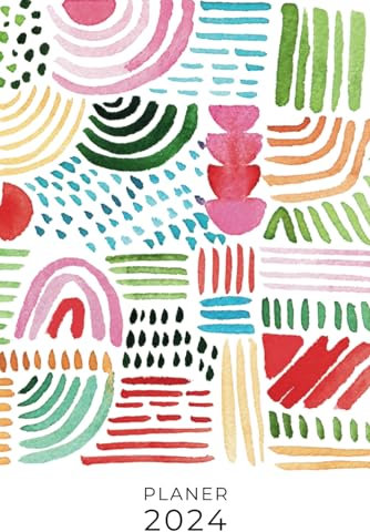 Planer 2024: Eleganter Jahresplaner mit Monats- und Wochenansicht mit täglichen To Do's zum abhaken, extra Seiten für Notizen - erfolgreich ins neue Jahr!