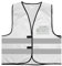 Fasching Notarzt - AUSZIEHEN UND HINLEGEN! Warnweste BZW. Signalweste mit reflektierendem Aufdruck - Größe L/XL, Weiss